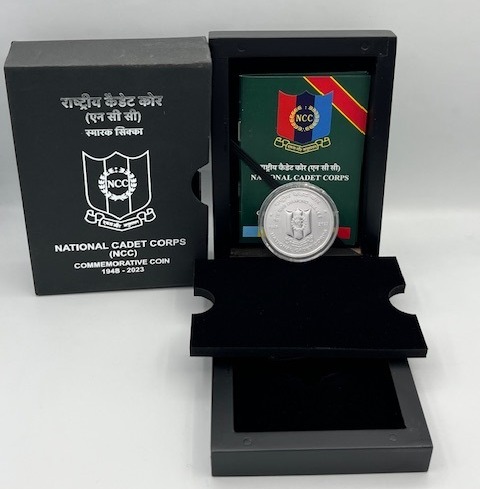 Diamond Jubilee of National Cadet Corps (Denomination of `75) – Wooden Packing (UNC) - FGCO001171