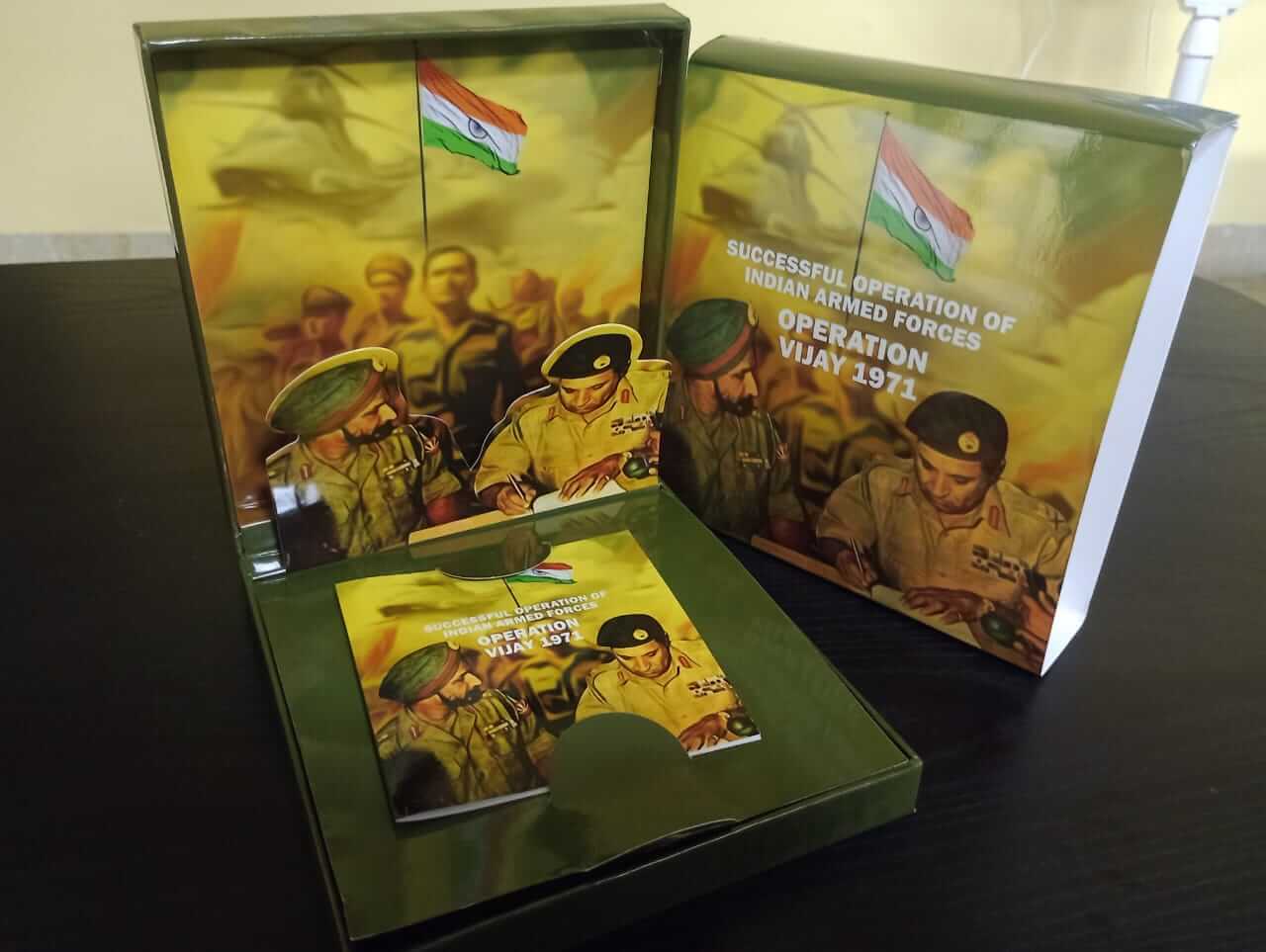 OPERATION VIJAY 1971 NICKEL-SILVER COLOUR SOUVENIR COIN - Image 2