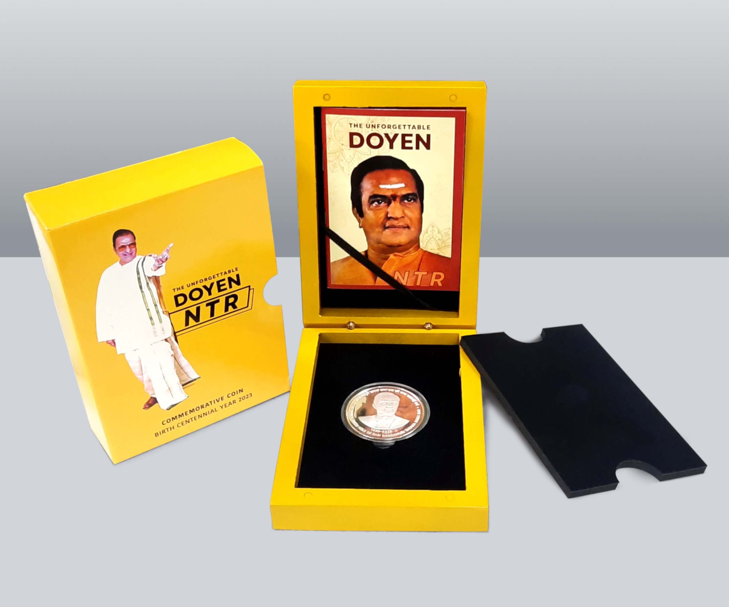 RS. 100 - WOODEN BOX - CENTENNIAL BIRTH YEAR OF SHRI NANDAMURI TARAKA RAMA RAO - Image 4