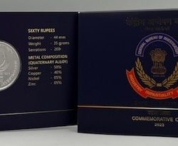 Diamond Jubilee Year of Central Bureau of Investigation (CBI) (Denomination of `60) (UNC) – Folder Packing - FGCO001192