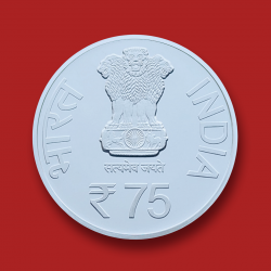 Platinum Jubilee Celebrations of Armed Forces Medical College, Pune (Denomination of `75) (UNC) – Folder Packing - FGCO001462