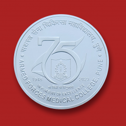 Platinum Jubilee Celebrations of Armed Forces Medical College, Pune (Denomination of `75) Proof - Folder Packing - FGCO001461