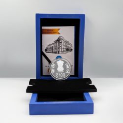 Centenary Year SBI Mumbai Main Branch Building (Denomination of `100) Proof - Wooden Packing - FGCO001704