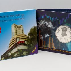 150 Years of Bombay Stock Exchange (Denomination of ₹ 150) Proof -Folder Packing – FGCO001654