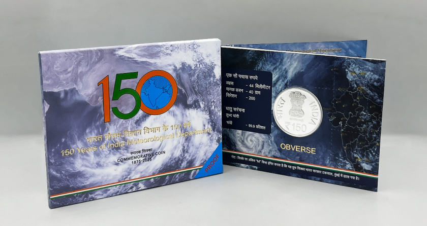150 Years of India Meteorological Department (Denomination of 150) Proof -Folder Packing -FGCO001766