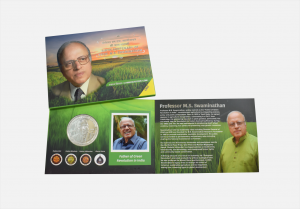 Birth Centenary of Prof. M.S. Swaminathan | Rs. 100 UNC Coin | 3-Fold Pack