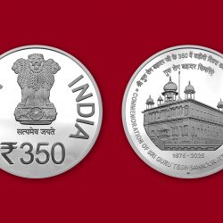 Commemoration of Sri Guru Tegh Bahadur Ji's 350th Martyrdom Day-Denomination of ₹ 350– Proof kappa box Packing – FGCO002054