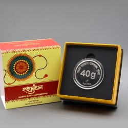 Rakshabandhan silver coin 40gm - FGSM000594
