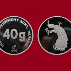 Peacock Silver coin 40gm - FGSM000465